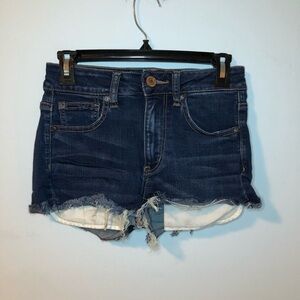 American Eagle Hi-Rise Shortie AEO X Denim Shorts Size 2